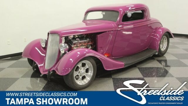 INCREDIBLE VALUE, 350 V8, TH400, COLD R134 A/C, 4-LINK, 4 WHEEL DISCS, CLEAN '34 1934 Ford Coupe --