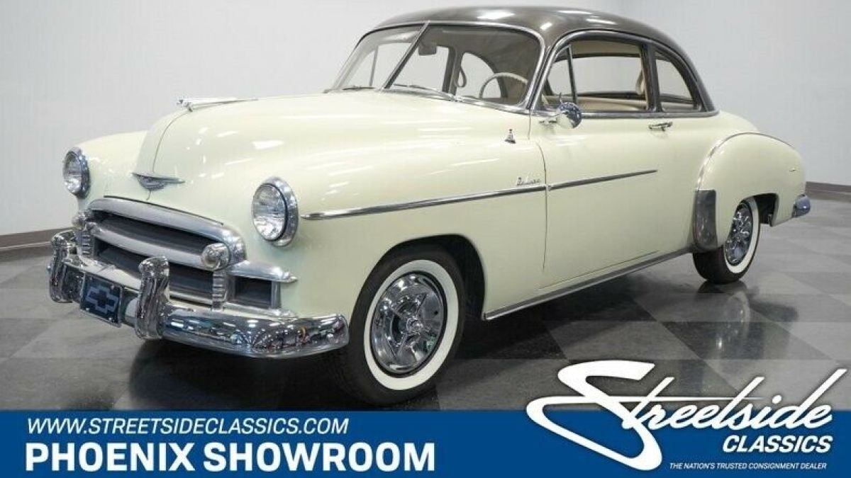 Inline Six Manual Column Shift Classic Vintage Collector Chevy Factory Grey 1950 Chevrolet Styleline Deluxe