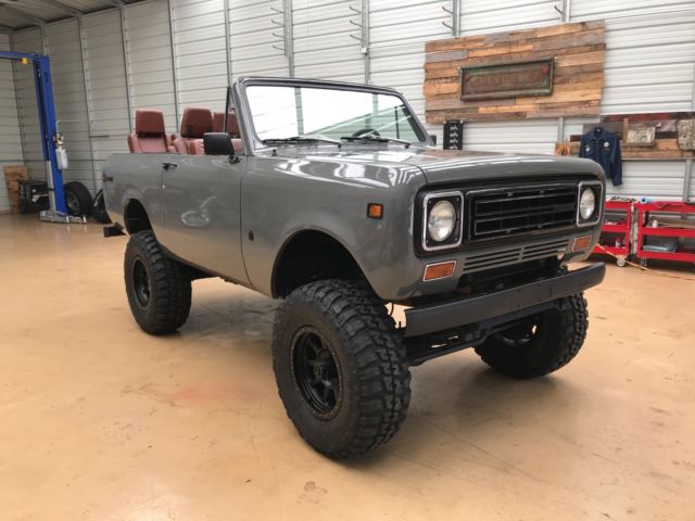 International Scout 2 Fully Restored, Third Row, 4x4, King Ranch, Destroyer Grey 1974 International Harvester Scout