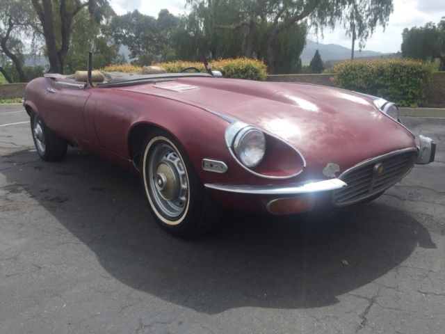 Jaguar E-type V12 XKE For restoration Dry State car. 1972 Jaguar E-Type Roadster