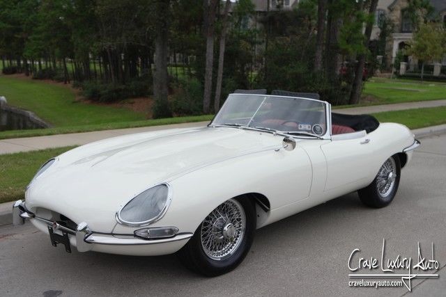 Jaguar XKE Roadster. Restored premium leather Crave Luxury Auto 281-651-2101 1966 Jaguar E-Type