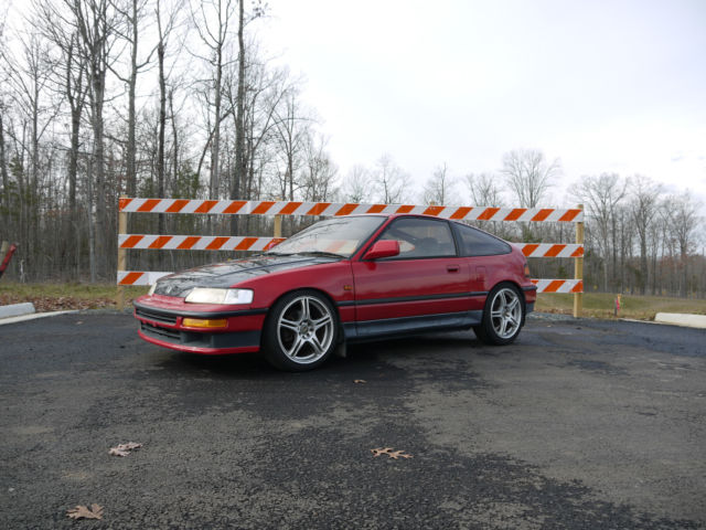 JDM 1991 HONDA CR-X EF8 Si-R RHD Car RARE Glass top SIR CRX B16A Red 1991 Honda CRX SiR