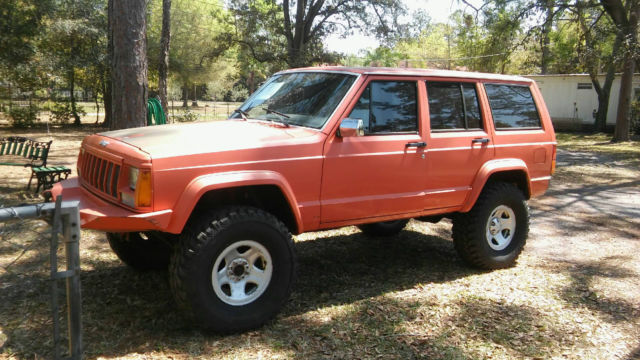 Jeep Cherokee 4x4 Bright ORANGE 1990 Jeep Cherokee Base Sport Utility 4-Door