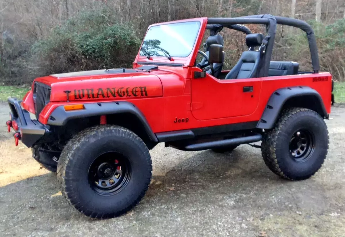 Jeep Wrangler/4X4 5-Speed "NO RESERVE! Clean Carfax Corbeau Bimini 1991 Jeep Wrangler 4WD/ 5-Speed Manual