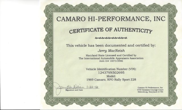 1969 Chevrolet Camaro RPO-Z28 Rally Sport - photo 13