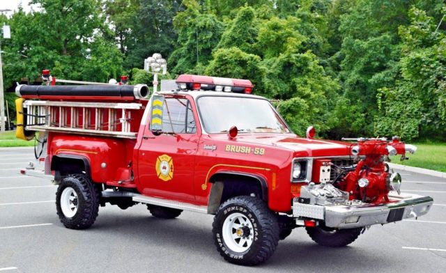 K30, 33K ORIG MILE RUST-FREE SURVIVOR, 4x4, 454 / 4-SPEED, STEPSIDE, FIRE TRUCK 1974 Chevrolet C/K Pickup 3500 K30 4x4 454 STEPSIDE FIRE TRUCK W/33K ORG MILES