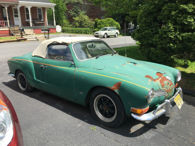 Karman Ghia Convertible 1971 Barn Find Ready For Restoration 1971 Volkswagen Karmann Ghia