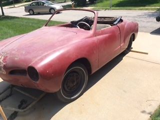 Karmann Ghia Convertible Made in 1962. 1963 Model 1963 Volkswagen Karmann Ghia Convertible