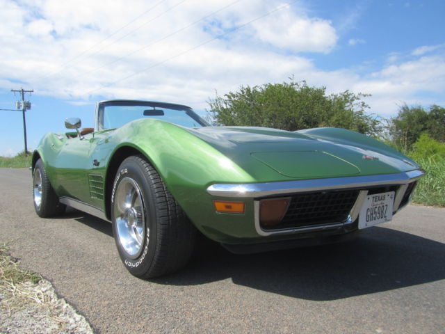 L-48 AUTOMATIC STRONG MECHANICS NICE PAINT and BODY EVERYTHING WORKS A/C TILT 1972 Chevrolet Corvette STINGRAY CONVERTIBLE NUMBERS MATCHING