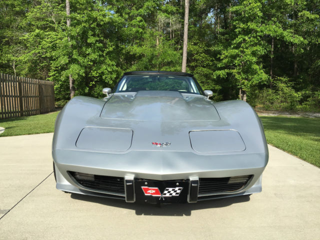 L82 Corvette, 350 cid, TH350 Auto, Silver with Oyster interior, T-tops, Spoilers 1979 Chevrolet Corvette L-82