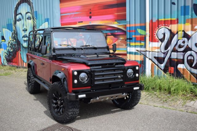 Land Rover Defender 110 Convertible V8 Gas Firenze Red, BEAUTY 1990 Land Rover Defender