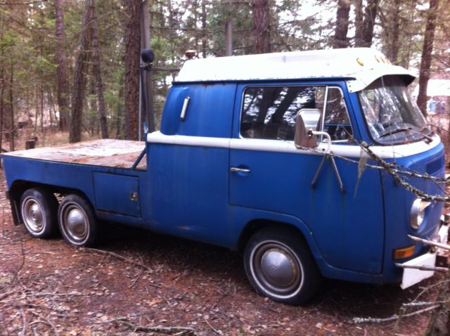 LAST Time Offered on EBAY!! Unique VW Bus with tandem axle, flat deck, crew cab 1970 Volkswagen Bus/Vanagon