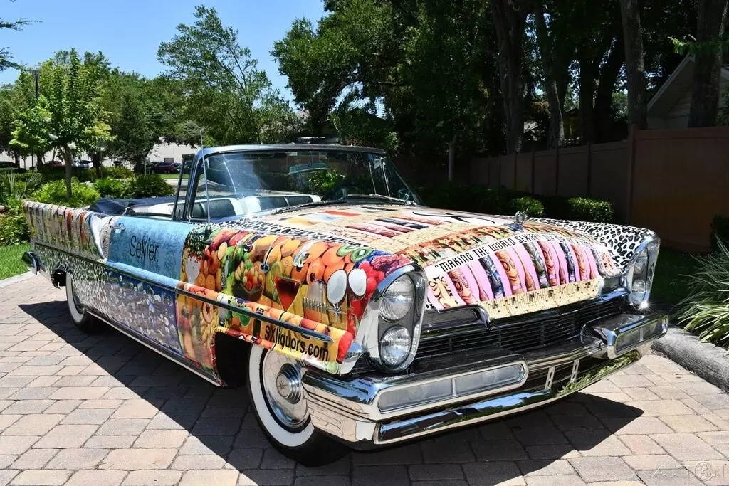 Laurence Gartel Wrapped 1957 Lincoln Premiere Convertible boca Car Ready for use 1957 Lincoln Premiere Premiere Convertible Loaded !!