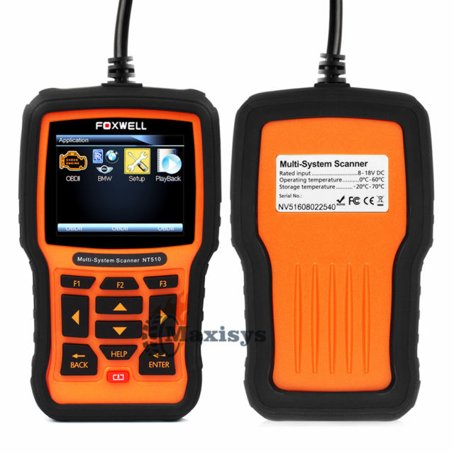 For BMW MINI DIAGNOSTIC SCANNER ABS SRS CODE READER FOXWELL NT510 CAR SCAN TOOL - photo 5