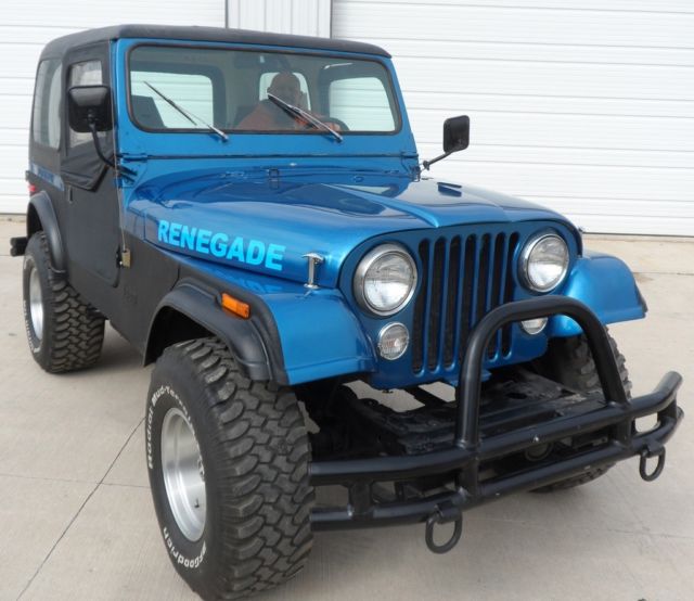 LIFTED CJ-7 WITH V8 ENGINE, HARD TOP AND MANUAL TRANSMISSION 1977 Jeep CJ CJ7 RENEGADE
