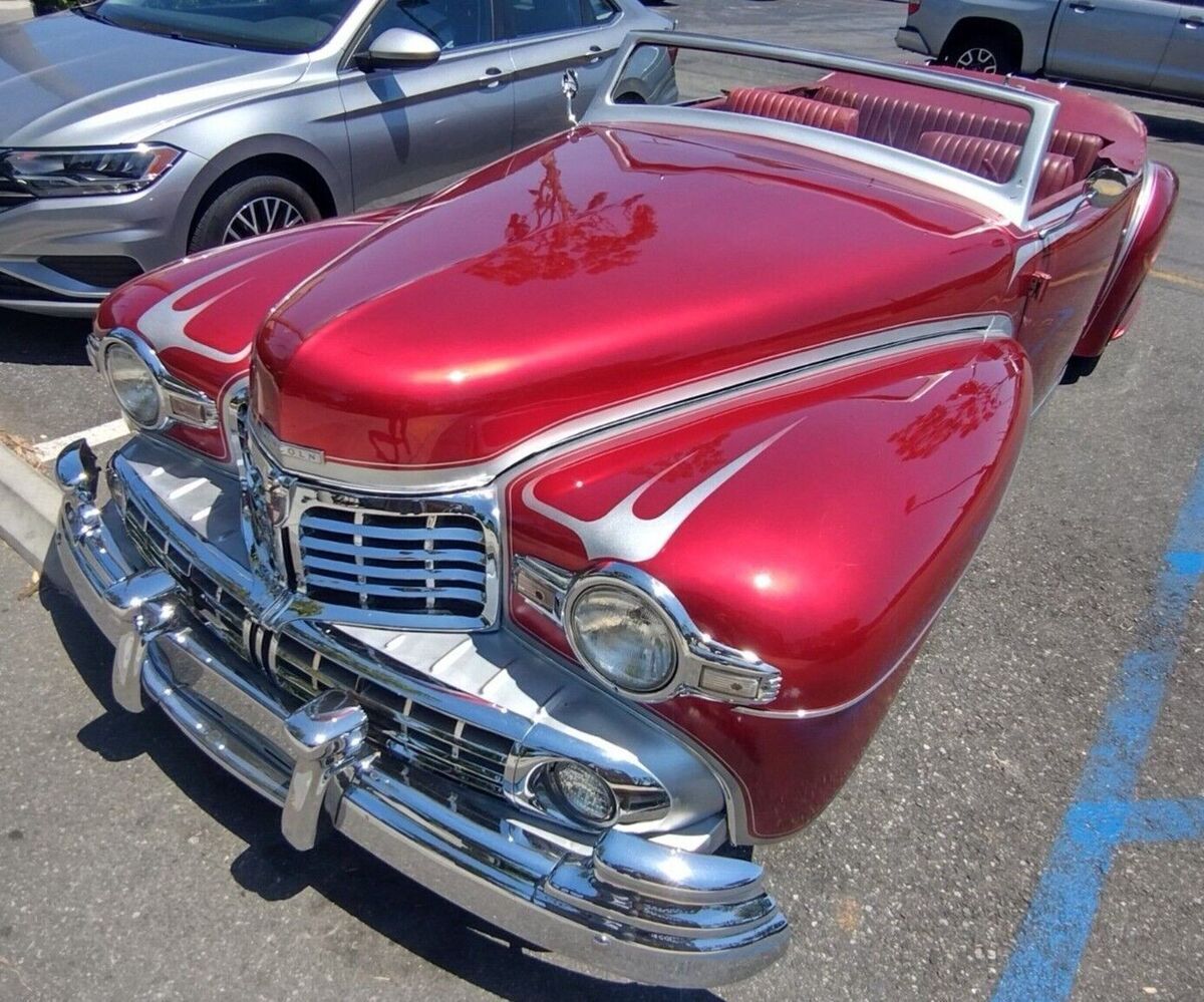 Lincoln, Convertible, 1948 , kustom, 1950s, hot rod, chopped, Kustom, Carson top 1948 Lincoln Continental