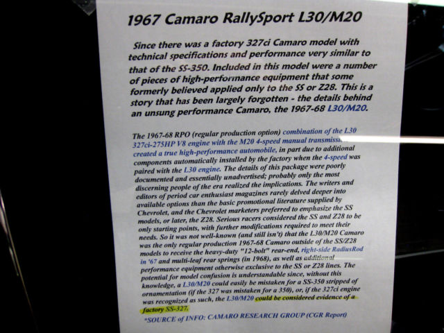 1967 Chevrolet Camaro RallySport - photo 13