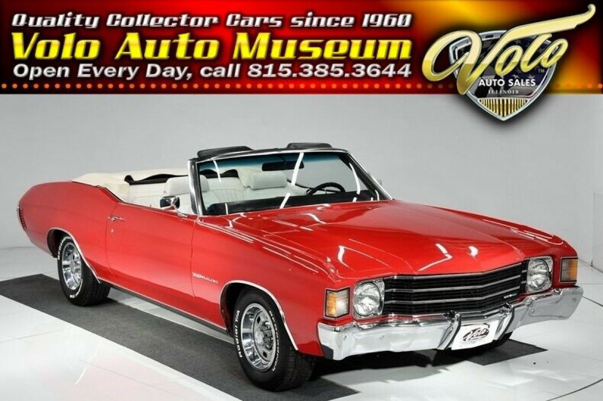 Loaded with options, #s match, build sheet! 1972 Chevrolet Chevelle Malibu 350