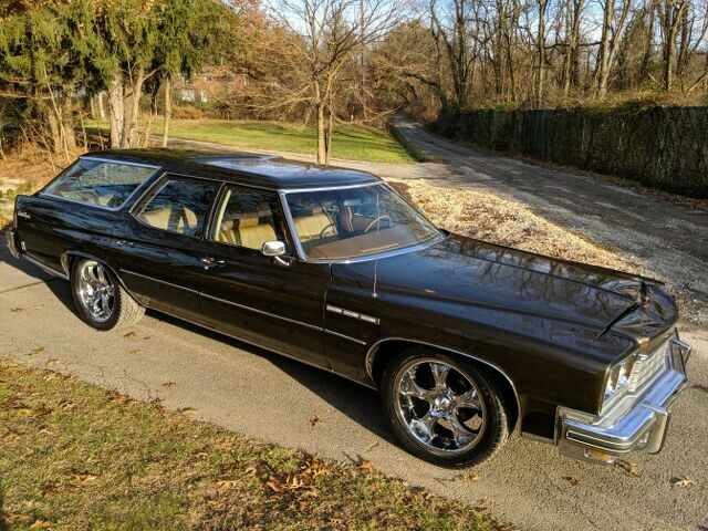 Locally Owned Car/455 V8/Third Row Seating/20" Wheels/All Original/Light Damage 1975 Buick Estate Wagon Wagon