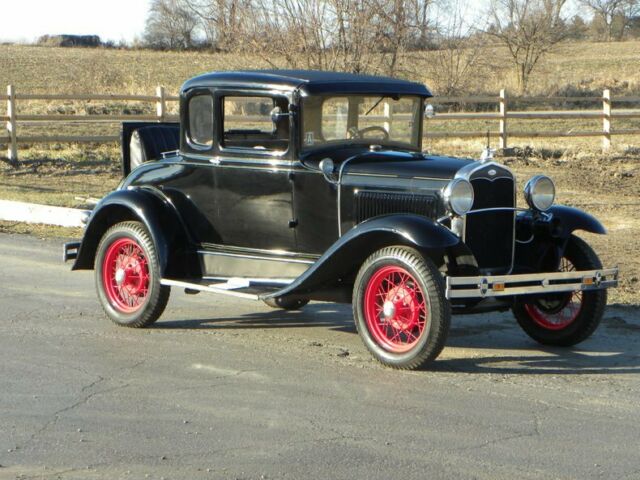 Lots of options make this little Ford Coupe a great touring car. 1931 Ford Model A Deluxe Coupe