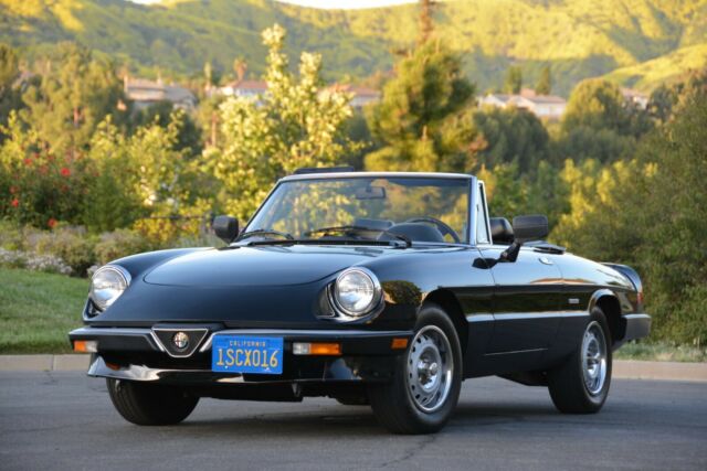 Low 52K Pampered Miles, Original CA Owners Rust Free Immaculate! N/R NO RESERVE! 1986 Alfa Romeo Spider Graduate