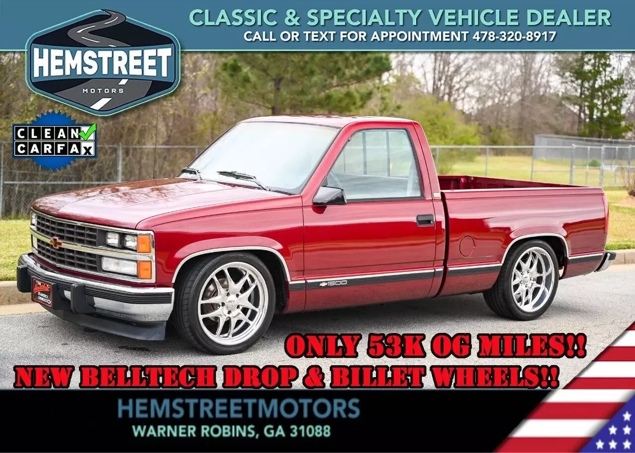LOW MILEAGE OBS Chevy! 53k OG miles! belltech suspension Billet wheels! 1989 Chevrolet C/K Pickup 1500 C1500 Silverado 2dr Standard Cab SB