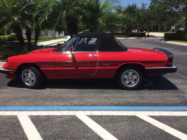 Low Mileage Spider in Excellent Original Cond; Driven Weekly; Fully Serviced 1990 Alfa Romeo Spider Veloce