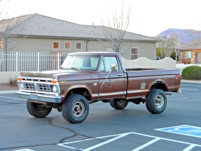 LOW RESERVE Low Miles All Original Runs/Drives Well 2 Long-Term Owners V8 4 Spd 1976 Ford F-250 4X4 Highboy