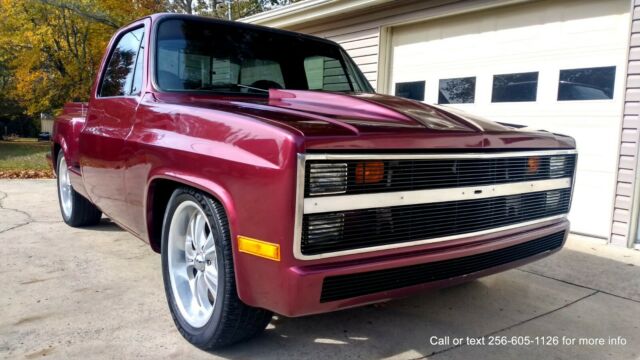 Lowered # 20" Rims*Ghost Flames*Leather !! Old School Custom !!Extra Sharp !! 1981 Chevrolet C-10 TOTAL CUSTOM !! DAKOTA DIGITAL DASH !! AMAZING !!!