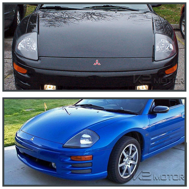 [Black] 2000-2005 Mitsubishi Eclipse Replacement Headlights Head Lamp Left+Right - photo 10