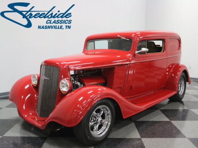LS1 SWAP W/ POLISHED BLOCK, 4L60E TRANS, VINTAGE HEAT/AIR, 4 WHEEL DISCS, MORE! 1934 Chevrolet Sedan Delivery