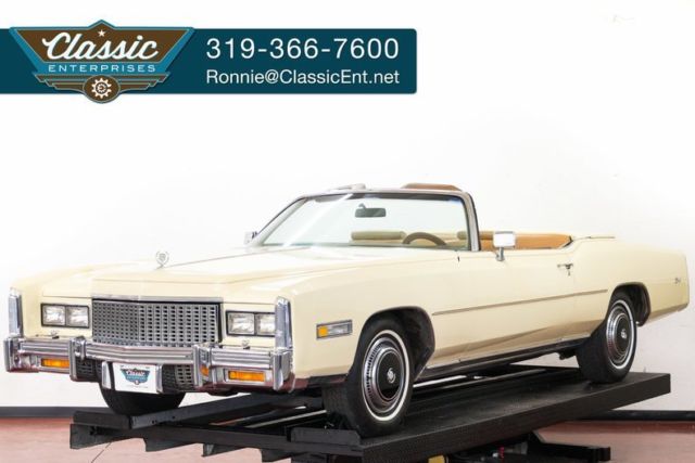 Luxury loaded leather cold air conditioning non smoker we ship and finance 1976 Cadillac Eldorado Convertible with full power and parade boot