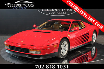 Major Service Done 1988 Ferrari Testarossa RED/TAN MANUAL Las Vegas MAJOR SERVI 1988 Ferrari Testarossa Major Service Done
