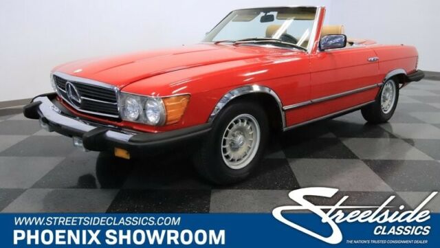 MB Benz 380 SL V8 Auto Classic Vintage Collector European German Red Tan Convert 1984 Mercedes-Benz SL-Class --