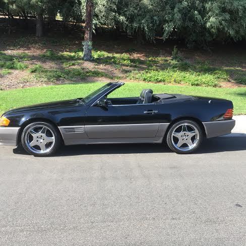 MB500SL, San Diego car, 99293 mi, conv plus hardtop, a/c, c/c exlnt condition 1994 Mercedes-Benz 500-Series Deluxe black, grey contrast on lower panels