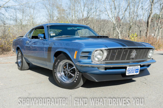 Medium Blue Metallic 1970FordMustang Boss 302302-4V4spd manual close ratio for s 1970 Ford Mustang --
