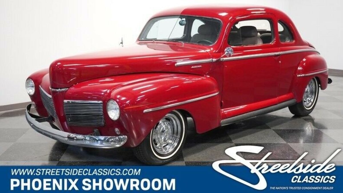 Merc Lead Sled V8 Auto Classic Vintage Collector Receipts Red Maroon Gray 1941 Mercury Coupe
