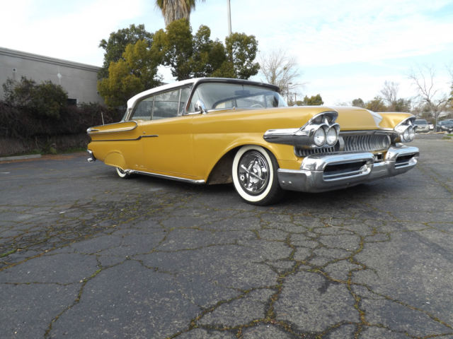 Merc V8 Auto Trans Kustom Bomb Daily Driver Hot Rat Rod Lowrider No Reserve!!! 1957 Mercury Monterey Montclair Gold Hardtop Rare Mild Custom Lowered
