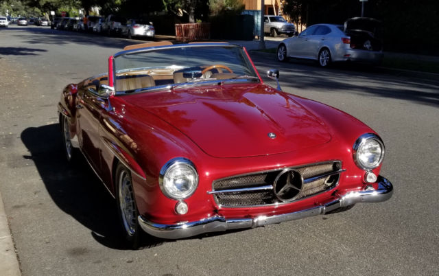 Mercedes 190SL 300HP 5 SPEED 32 valve 4 cam V8 faster than 300SL w/ Disc Brakes 1962 Mercedes-Benz SL-Class 190SL V8 300HP 5 SPEED LSD 300SL ROADSTER