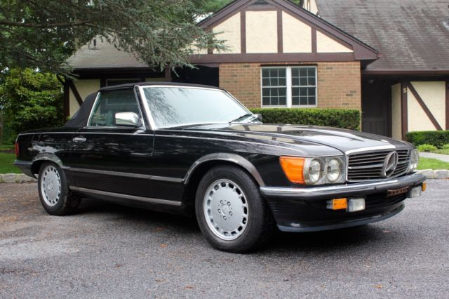 Mercedes 300SL R107 Euro BLACK/GRAY 500SL 1 OWNER! NOT 560SL VERY RARE NO RES! 1986 Mercedes-Benz SL-Class