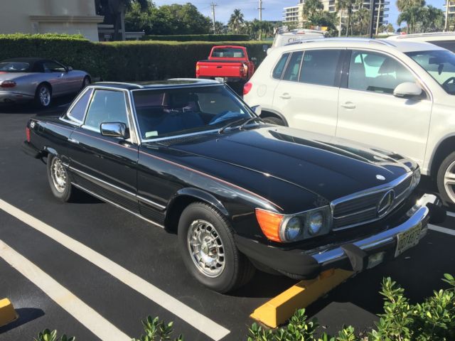 Mercedes 380SL BLACK Convertible w/ hardtop. 48,721 original miles. 1984 Mercedes-Benz SL-Class
