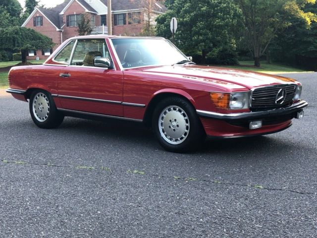Mercedes benz 1988 560 SL great shape! signal red 1988 Mercedes-Benz SL-Class