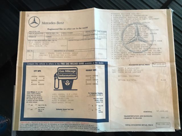 1991 Mercedes-Benz 300-Series 350SDL - photo 2