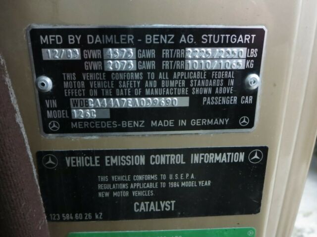 1984 Mercedes-Benz 500-Series - photo 10