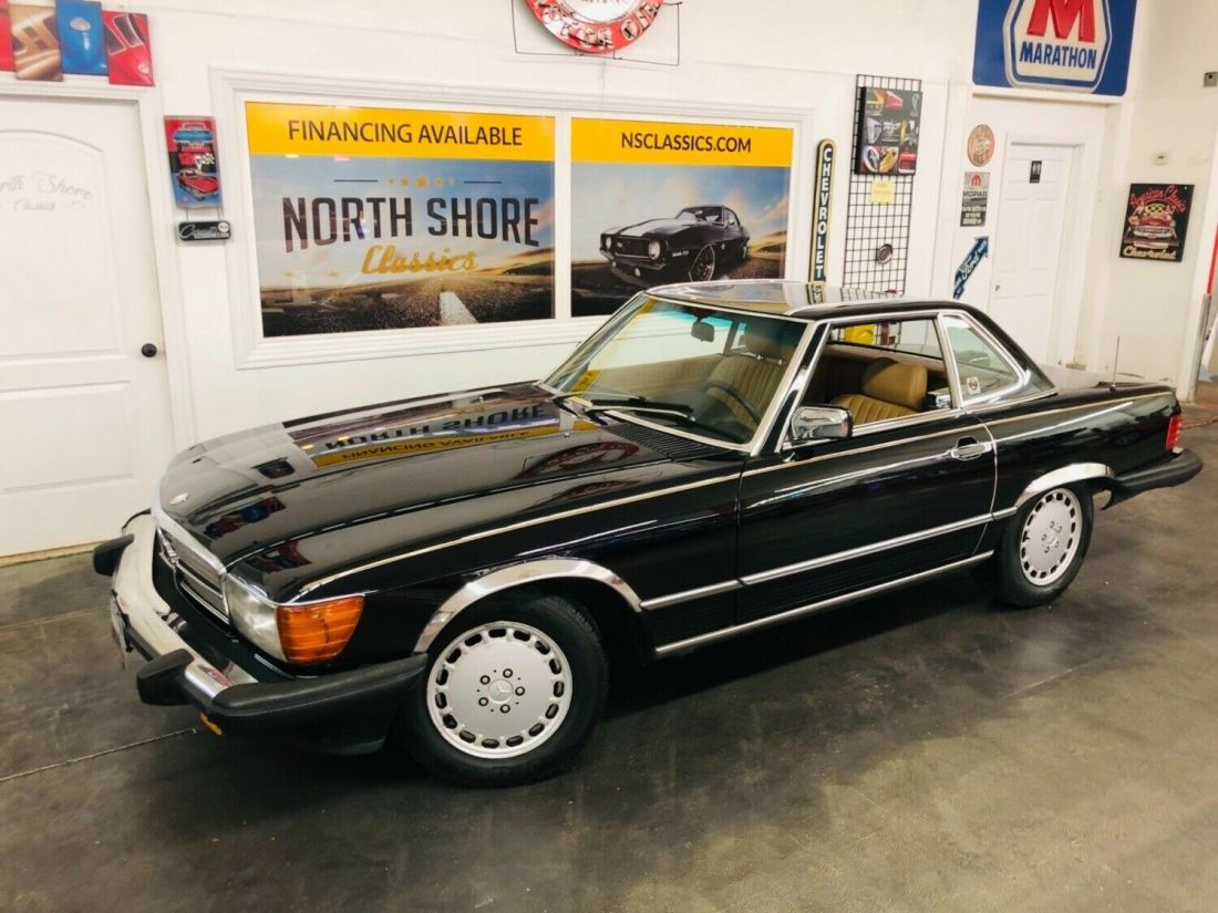 Mercedes Benz 560 SL Black with 114,905 Miles, for sale! 1987 Mercedes-Benz SL-Class - VERY CLEAN CONVERTIBLE - PRICE DROP - SEE VIDEO