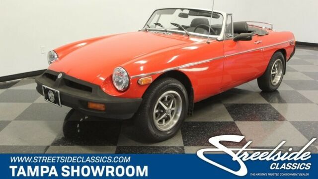 mg mgb vermillion red convertible drop top roadster midget mga british 1978 MG MGB --