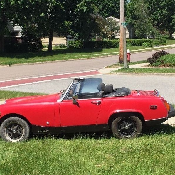 MG midget red convertible 1976 1976 MG Midget