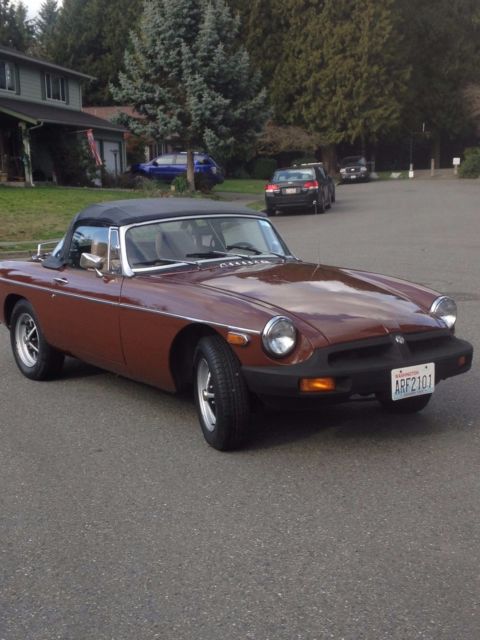MGB 1979 Roadster Convertible Chocolate Brown Mark IV 1979 MG MGB