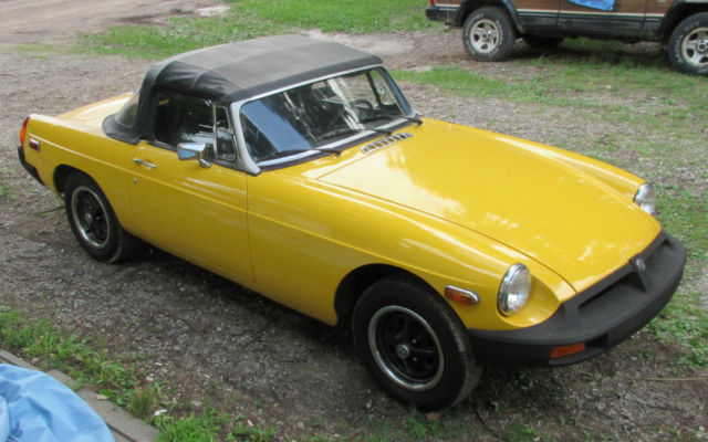 MGB, CONVERTIBLE, CANARY YELLOW, 58467 MILES 1980 MG MGB B