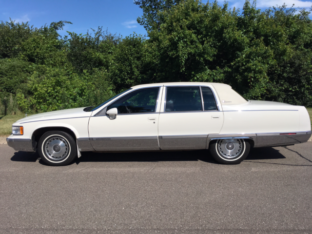 Mint 1993 Cadillac Fleetwood Brougham- White with gorgeous Dark Cherry interior. 1993 Cadillac Fleetwood Brougham
